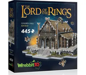 WREBBIT 3D puzzle Pán prstenů: Zlatá síň Edoras / 445 dílků / od 14 let 