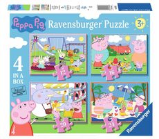 Ravensburger - Puzzle - Prasátko Peppa na oslavě 4 v 1 / od 3 let