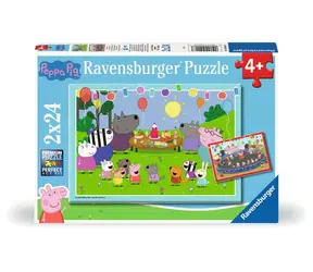 Ravensburger - Puzzle - Prasátko Peppa na oslavě / 2x24 dílků / od 4 let