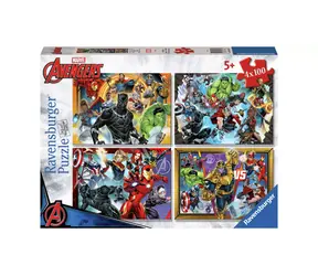 Ravensburger Avengers: Superhrdinové - 4x100 dílků / od 5 let