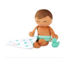B-Toys Panenka plyšová do vany kluk Lulla Baby Light Brown Hair / od 2 let
