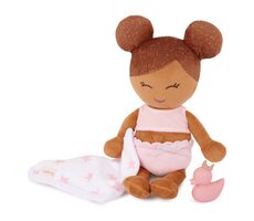 B-Toys Panenka plyšová do vany Lulla Baby LIght Brown Hair / od 2 let