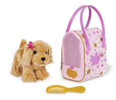 Pucci Pups Pejsek hnědý v kabelce Pink Crown Glam Bag / od 3 let