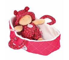 Doudou Jolijou Panenka v růžové přenášecí tašce 20 cm / od 0 let