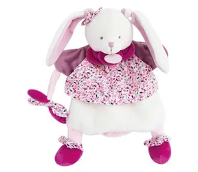Doudou Plyšový maňásek zajíček růžový 28 cm / od 0 let
