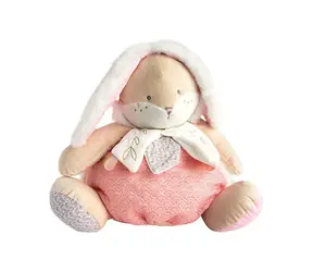 Doudou Růžový králíček s prostorem pro uložení pyžámka 38 cm / od 0 let
