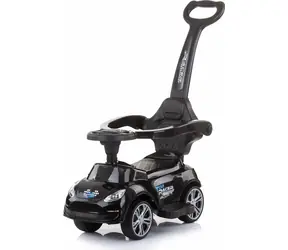 CHIPOLINO Odrážedlo s vodící tyčí Turbo Black / od 3 - 6 let / do 23 kg