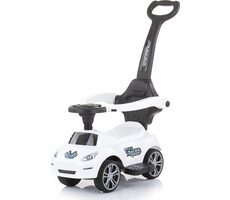 CHIPOLINO Odrážedlo s vodící tyčí Turbo White / od 3 let / do 23 kg