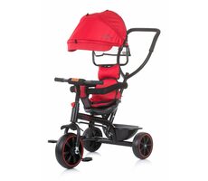 CHIPOLINO Tříkolka se stříškou Pulse 2v1 Cherry / od 1.5 roku / do 25 kg