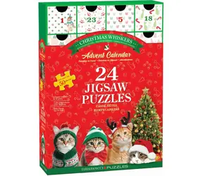 EUROGRAPHICS Puzzle Adventní kalendář: Vánoční vousky / 24x50 dílků / od 6 let