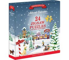 EUROGRAPHICS Puzzle Adventní kalendář: Vánoční jarmark / 24x50 dílků / od 6 let