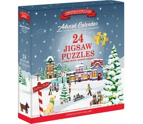 EUROGRAPHICS Puzzle Adventní kalendář: Vánoční jarmark / 24x50 dílků / od 6 let