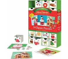 EUROGRAPHICS Puzzle Adventní kalendář: Sladké Vánoce / 24x50 dílků / od 6 let