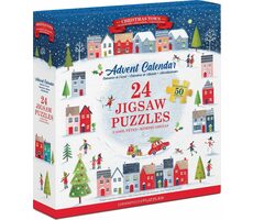 EUROGRAPHICS Puzzle Adventní kalendář: Vánoční město / 24x50 dílků / od 6 let