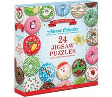 EUROGRAPHICS Puzzle Adventní kalendář: Vánoční donuty / 24x50 dílků / od 6 let