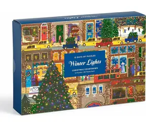 GALISON Puzzle Adventní kalendář na 12 dní Joe Laforme: Zimní světla / 12x80 dílků
