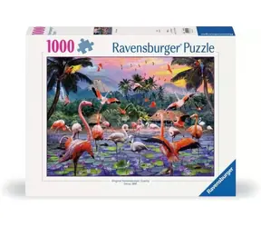 Ravensburger Růžoví plameňáci / 1000 dílků / od 14 let