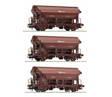 Roco 6600078 3 dílná sada: Výsypné vagóny s otočnou střechou / měřítko H0 (1:87) / délka 33mm / od 14 let