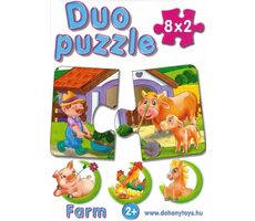 DOHÁNY Duo puzzle Na statku / 8x2 dílků / od 2 let