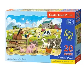 Castorland Zvířátka na farmě MAXI / 20 dílků / od 4 let