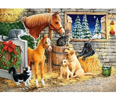 Castorland 030255 Setkání přátel ve stáji / 300 dílků / od 8 let