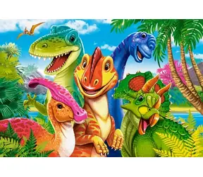 Castorland 040391  Dinosauří selfie MAXI / 40 dílků / od 4 let