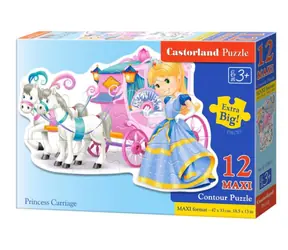 Castorland 120017 Kočár pro princeznu MAXI / 12 dílků / od 3 let