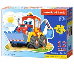 Castorland 120024 Veselý bagr MAXI / 12 dílků / od 3 let