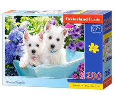 Castorland 222032 Štěňata westhighlandského teriéra / 200 dílků / od 7 let 