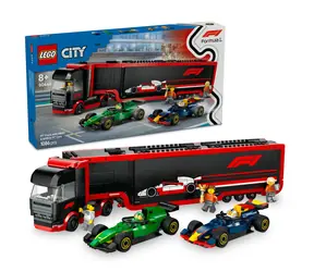 LEGO® City 60445 Kamion F1® s vozy F1® RB20 a AMR24 / Počet dílků: 1086 / od 8 let