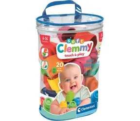 Clementoni Soft Clemmy 20 kostek v plyšovém pytli / od 6 měsíců