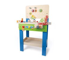 Hape Velký dřevěný ponk s nářadím / od 3 let