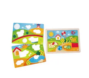 Hape Puzzle - Slunečné údolí 3v1 / od 1 roku