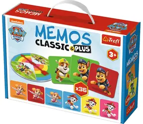 Trefl - Pexeso Classic&Plus - Tlapková patrola 3v1 / 20 minut / 2-4 hráči / od 3 let