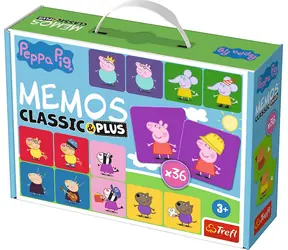 Trefl - Pexeso Classic&Plus - Prasátko Peppa 4v1 / 20 minut / 2-4 hráči / od 3 let