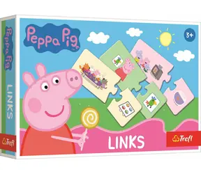 Trefl - Puzzle - Links Prasátko Peppa / 2x14 dílků / od 3 let