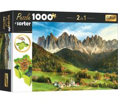 Trefl - Puzzle - 2v1 Dolomity, Itálie s třídičem / 1000 dílků / 68.3 x 48 cm / věk 12+