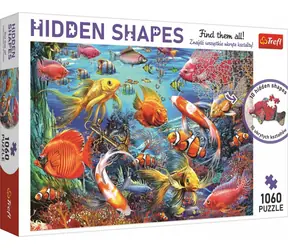 Trefl - Puzzle - Hidden Shapes: Podmořský život / 1060 dílků / 68.3 x 48 cm / věk 12+