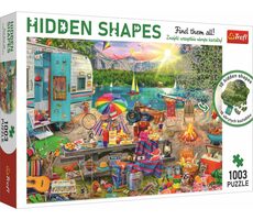 Trefl - Puzzle - Hidden Shapes: Výlet obytným autem / 1003 dílků / 68.3 x 48 cm / věk 12+