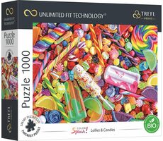 Trefl - Puzzle - UFT Color Splash: Lízátka a cukrovinky  / 1000 dílků / 68.3 x 48 cm / věk 12+