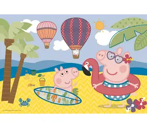 Trefl - Puzzle - Prasátko Peppa: Prázdniny MAXI / 24 dílků / 60 x 40 cm / věk 3+