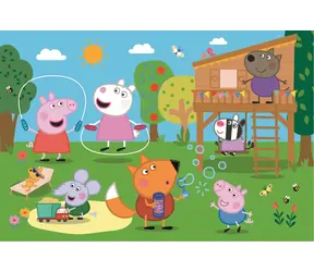Trefl - Puzzle - Prasátko Peppa: Zábava v trávě MAXI / 24 dílků / 60 x 40 cm / věk 3+