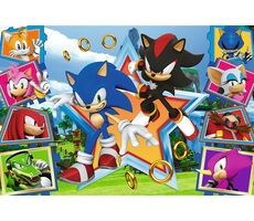 Trefl - Puzzle - Sonic: Seznamte se s ježkem / 100 dílků / 41 x 27.8 cm / věk 5+