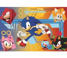 Trefl - Puzzle - Sonic v akci / 60 dílků / 33 x 22 cm / věk 4+