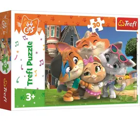 Trefl - Puzzle - 44 koček: Přátelství / 30 dílků / 27 x 20 cm / věk 3+