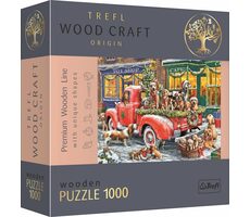 Trefl Wood Craft Origin - Puzzle - Santovi malí pomocníci / 1000 dílků / 51.9 x 37.5 cm / věk 14+