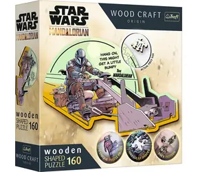 Trefl Wood Craft Origin - Puzzle - The Mandalorian: Setkání / 160 dílků / 24.4 x 21.3 cm / věk 9+