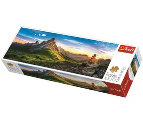 Trefl - Puzzle - Panoramatické puzzle Passo di Glau, Dolomity / 1000 dílků / 97 x 34 cm / věk 12+