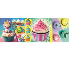 Trefl - Puzzle - Panoramatické puzzle Barevné dortíky / 1000 dílků / 97 x 34 cm / věk 12+