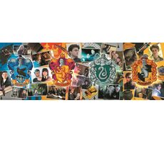 Trefl - Puzzle - Panoramatické puzzle Harry Potter: Čtyři bradavické koleje / 1000 dílků / 97 x 34 cm / věk 12+